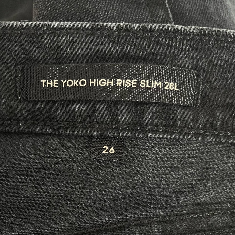 Aritzia Denim Forum Black The Yoko‎ High Rise Slim Jeans Size 26 - Picture 4 of 16